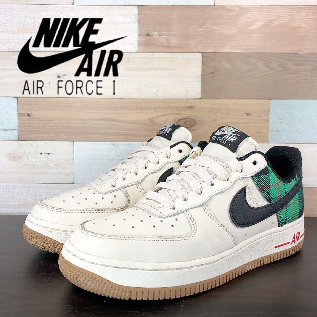 【中古】NIKE AIR FORCE 1 07 ナイキ エア フォース 1 07 LX ペールアイボリー ブラック スタジアムグリーン 23.5cm U10735 DV0791-100