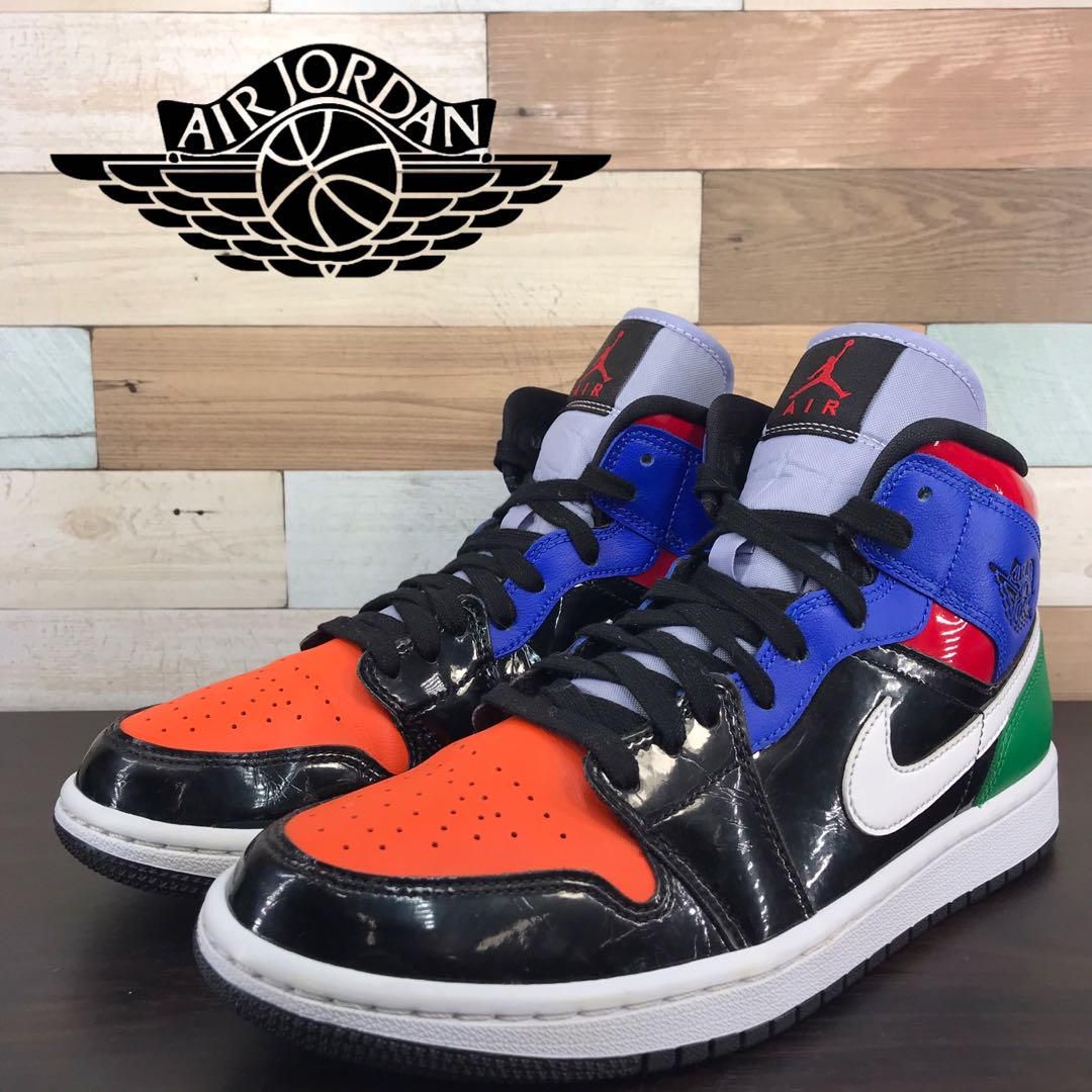 ＼6月押さえるエントリーでP10倍／【中古】NIKE AIR JORDAN1 MID SE ナイキ エア湖 ジョーダン 1 ミッドカット オレンジ色 青み 緑であること 赤いこと 白いこと 26糎 U10833 CV5276-001