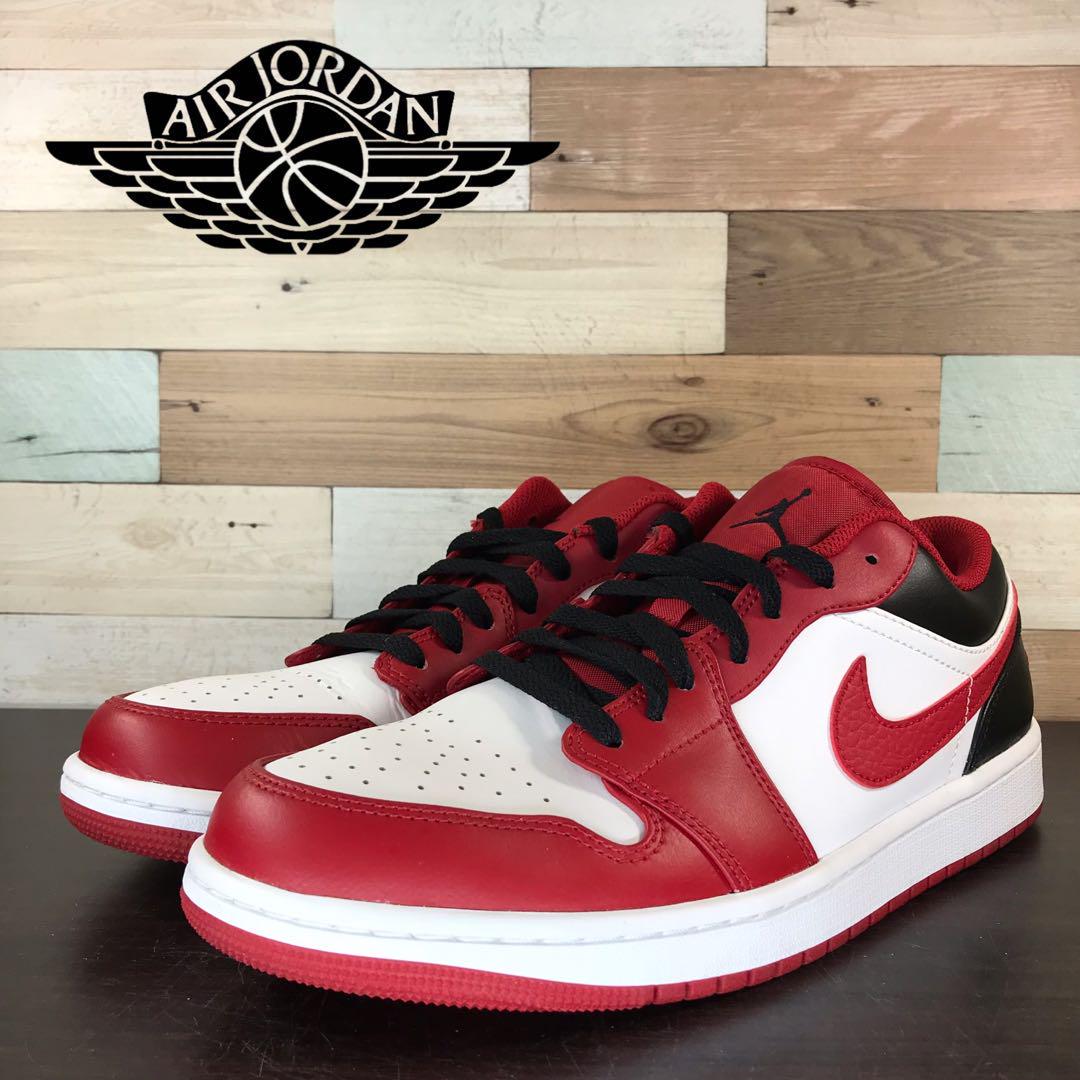 ＼7月限定エントリーでP10倍／【中古】NIKE AIR JORDAN 1 ナイキ エア ジョーダン 1 ローカット WHITE RED ホワイト レッド 27.5cm U10951 553558-163｜コモノット 14,288円