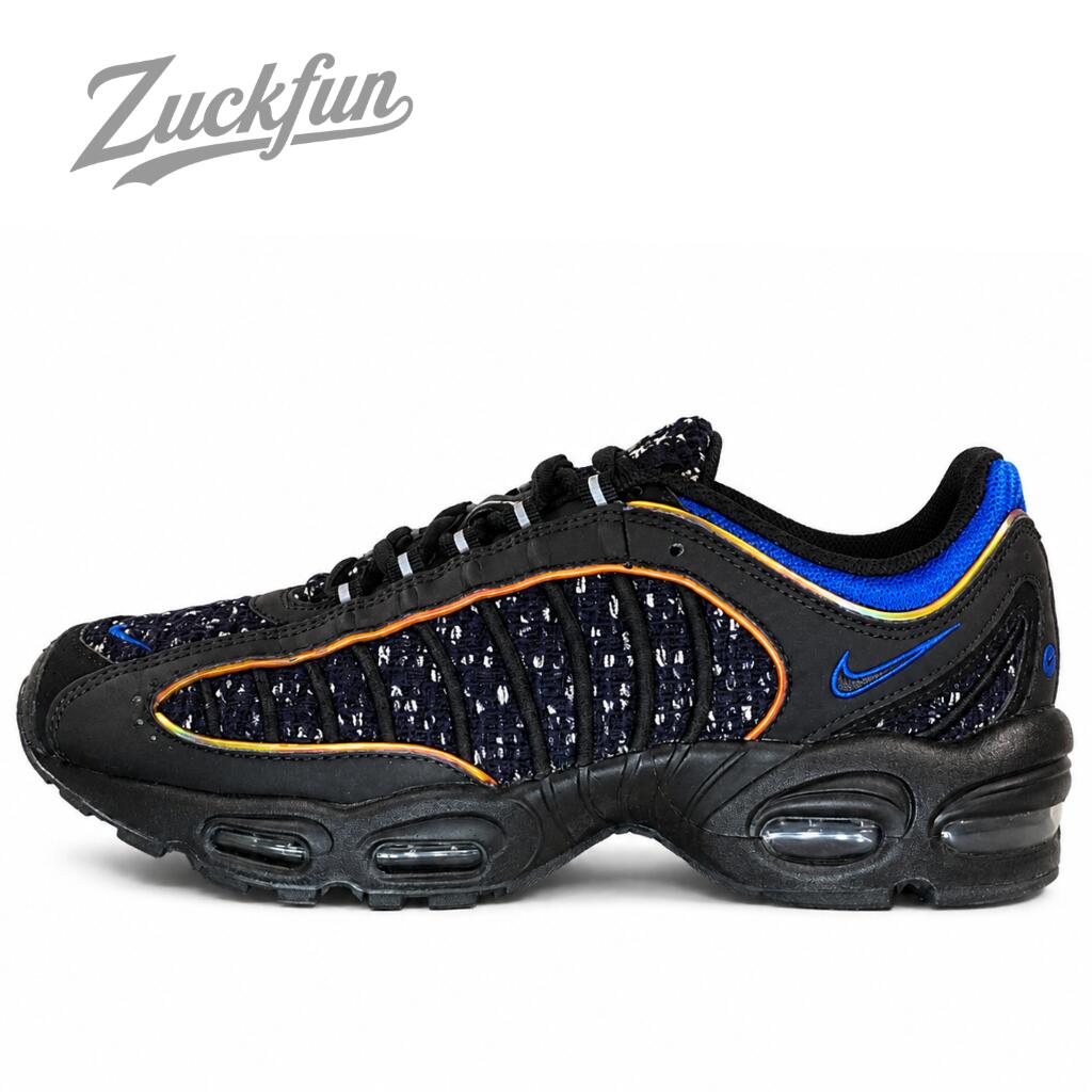 ＼7月限定エントリーでP10倍／【中古】Supreme &times; NIKE AIR MAX TAILWIND 4 BLACK シュプリーム ナイキ エア マックス テイルウィンド 4 ブラック 黒 ブルー 28cm メンズ スニーカー コラボ AT3854-001｜コモノット