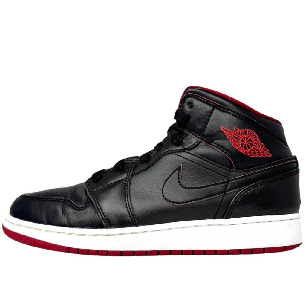 ＼6月制限事項エントリーでP10倍／【中古】NIKE AIR JORDAN 1 MID BG ナイキ 大気圏 ジョーダン 1 ミッドカット 黒いこと 黒 ギムレット 23.5糎 レディース スニーカー 554725-028 U11206