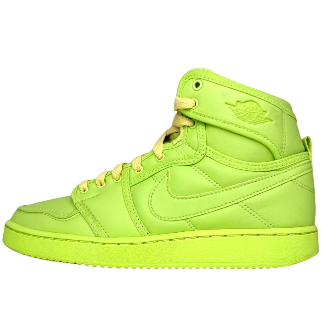 ＼6月制限事項エントリーでP10倍／【中古】BILLIE EILISH × NIKE AIR JORDAN 1 HIGH KO \"VOLT\"" ナイキ 大気圏 ジョーダン 1 御機嫌 とり捨てる 23糎 スニーカー 緑であること ビリー・アイリッシュ 共同研究 U11256"