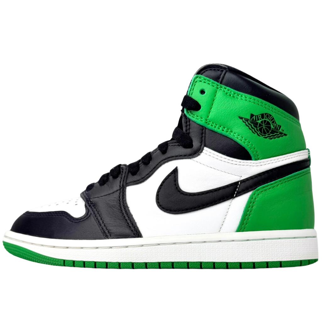 ＼6月制限事項エントリーでP10倍／【中古】23年製 一般受け NIKE AIR JORDAN 1 RETRO HIGH OG BLACK GREEN 大気圏 ジョーダン 1 レトロ 御機嫌 とり捨てる 目あたらしい 緑であること 黒いこと 黒 ナイキ スニーカー 23.5糎 レディース AJ1 U11357