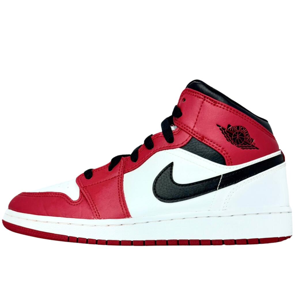 ＼6月制限事項エントリーでP10倍／【中古】NIKE AIR JORDAN 1 MID \" CHICAGO \"" (2020) ナイキ 大気圏 ジョーダン 1 ミッド 24.5糎 白いこと 赤いこと 御機嫌 とり捨てる スニーカー U11431"