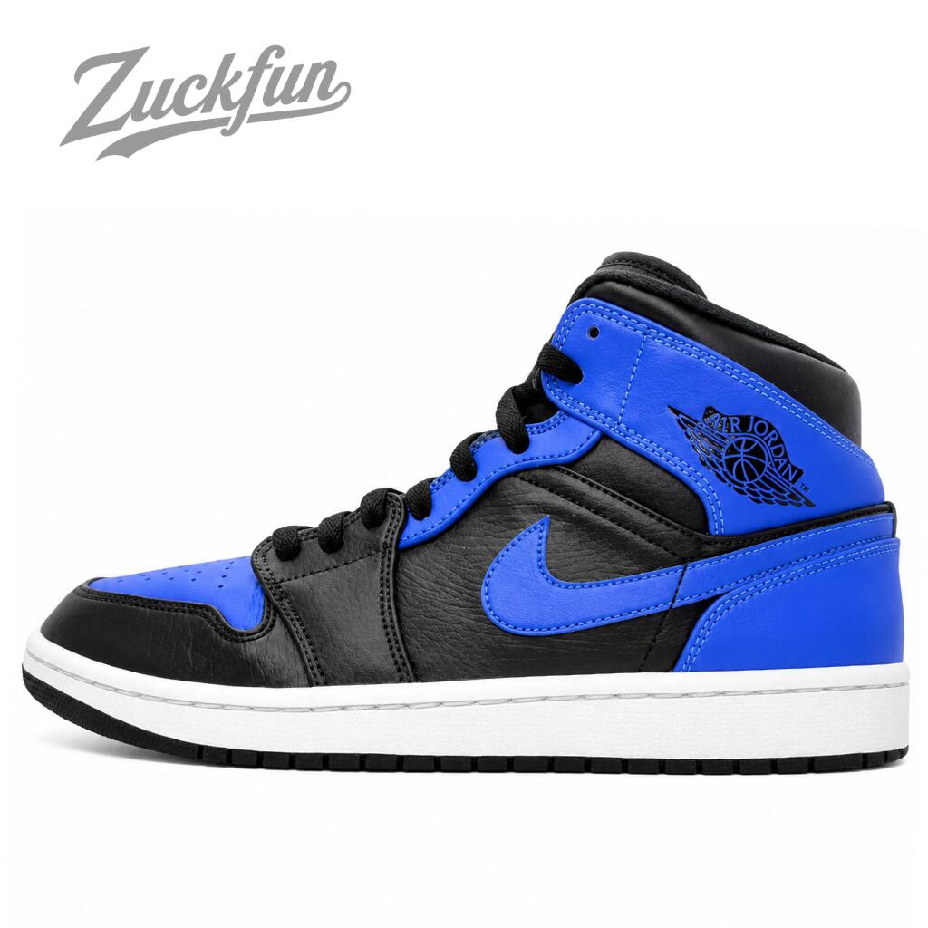 ＼7月限定エントリーでP10倍／【中古】NIKE AIR JORDAN 1 MID HYPER ROYAL ナイキ エア ジョーダン 1 ミッド カット ハイパー ロイヤル ブルー ブラック 黒 27.5cm メンズ スニーカー U11467 554724-077｜コモノット