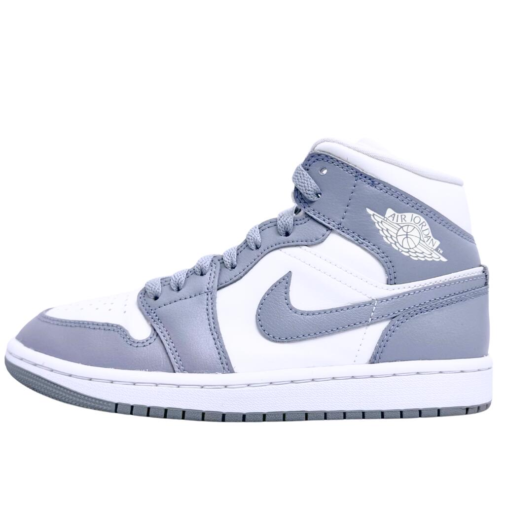＼6月制限事項エントリーでP10倍／【中古】NIKE AIR JORDAN 1 MID \" GREY / SAIL \"" ナイキ エアジョーダン1 ミッド \"" 薄墨色 / セイル \"" 23.5糎 白いこと レディース スニーカー 御機嫌 とり捨てる U11498"
