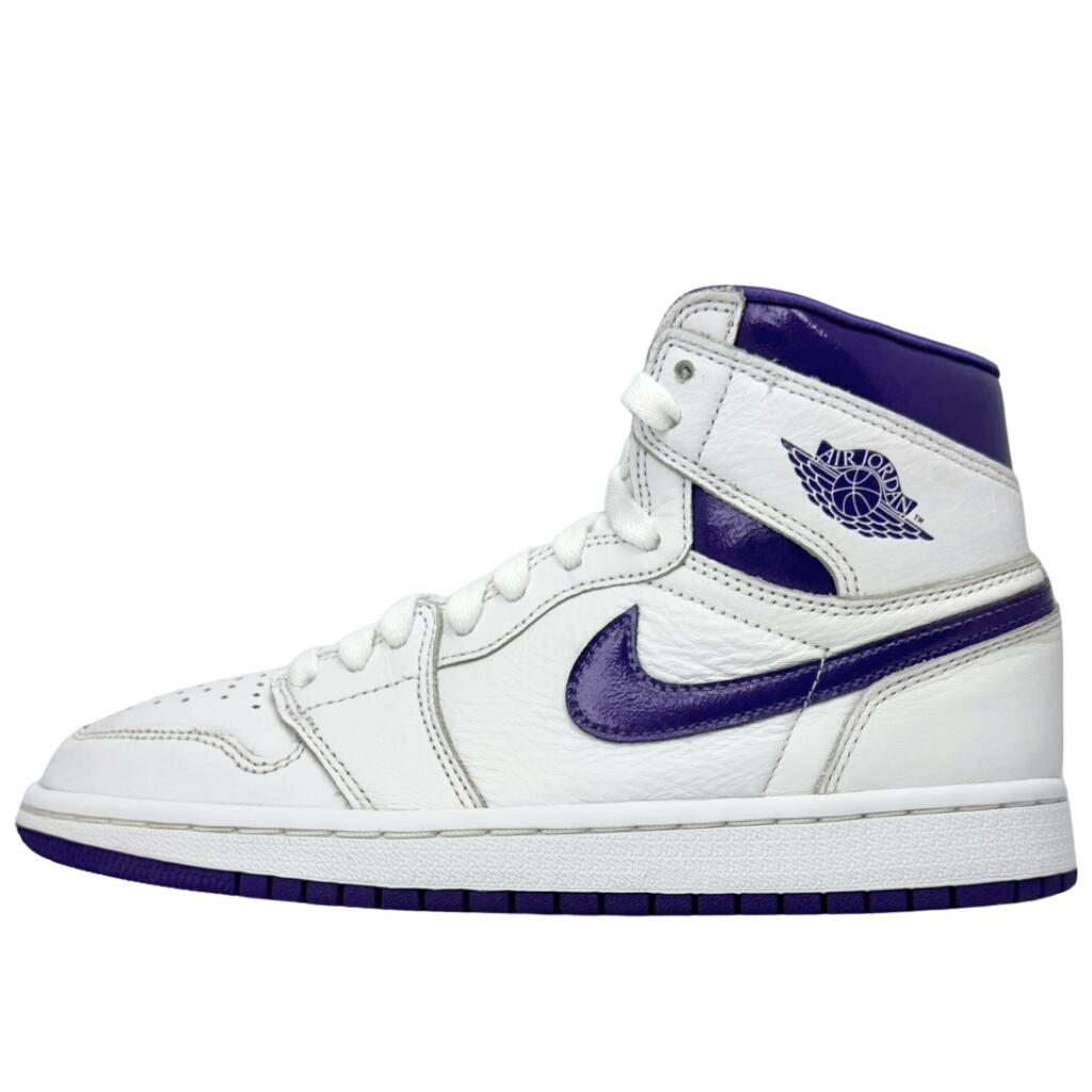 ＼6月制限事項エントリーでP10倍／【中古】NIKE AIR JORDAN 1 HIGH OG \" COURT PURPLE \"" ナイキ エアジョーダン1 御機嫌 OG \"" コートパープル \"" 24糎 白いこと パープル レディース スニーカー U11506"