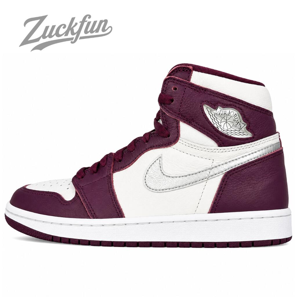 \7月限定エントリーでP10倍/【中古】NIKE AIR JORDAN 1 HIGH OG BORDEAUX ナイキ エア ジョーダン 1 ハイ カット ボルドー メタリック シルバー ホワイト 白 27.5cm メンズ スニーカー U11518 555088-611|コモノット