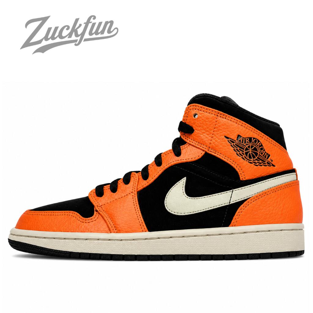 ＼7月限定エントリーでP10倍／【中古】NIKE AIR JORDAN 1 MID " BLACK CONE " ナイキ エア ジョーダン 1 ミッド オレンジ ブラック 27cm メンズ ハイカット スニーカー U11544｜コモノット