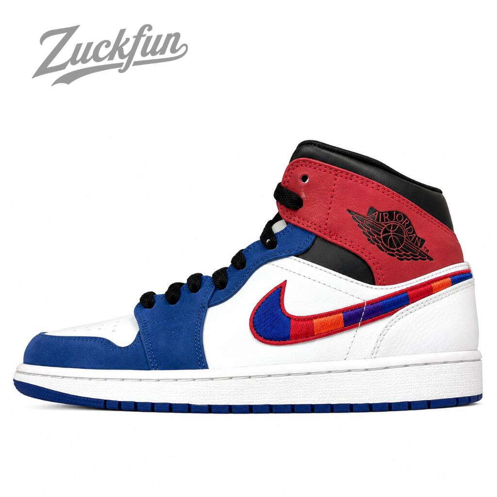 ＼7月限定エントリーでP10倍／【中古】NIKE ナイキ AIR JORDAN 1 MID エア ジョーダン 1 ミッド " WHITE /BLUE / RED " ホワイト レッド ブルー 27cm スニーカー ハイカット U11553｜コモノット