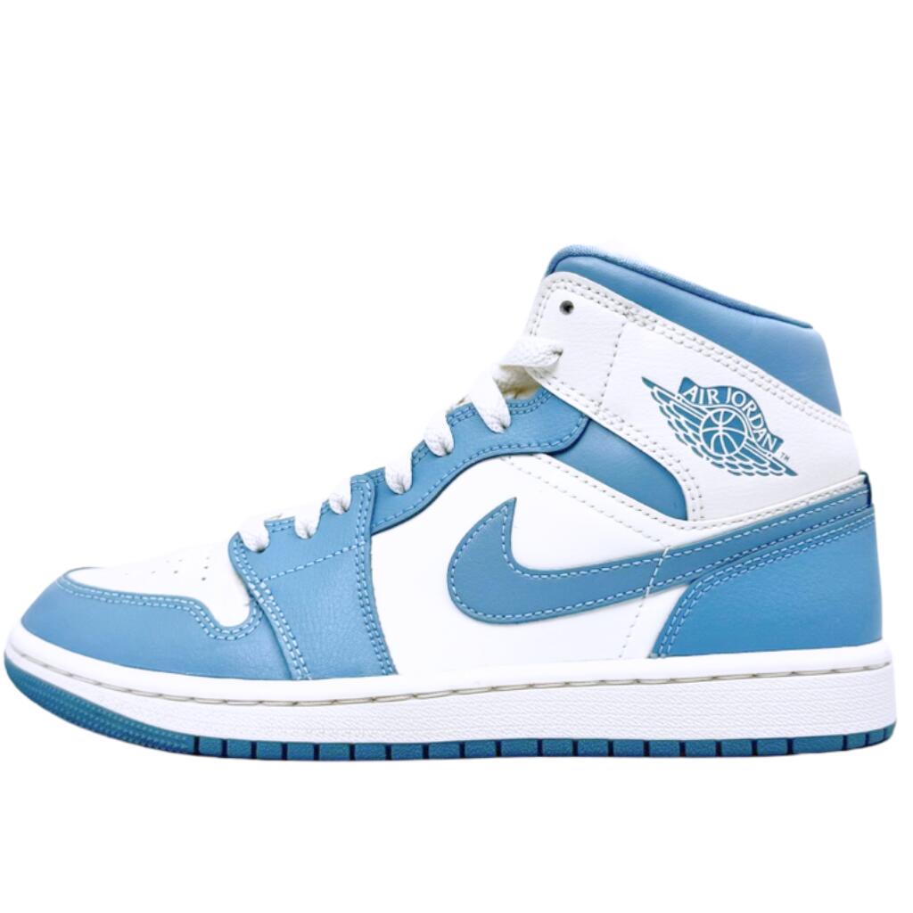 ＼6月押さえるエントリーでP10倍／【中古】NIKE ナイキ AIR JORDAN 1 MID エア湖 ジョーダン 1 ミッド \"UNIVERSITY BLUE\"" ユニバーシティブルー 白いこと 24糎 ご機嫌 とり捨てる スニーカー レディース U11558"