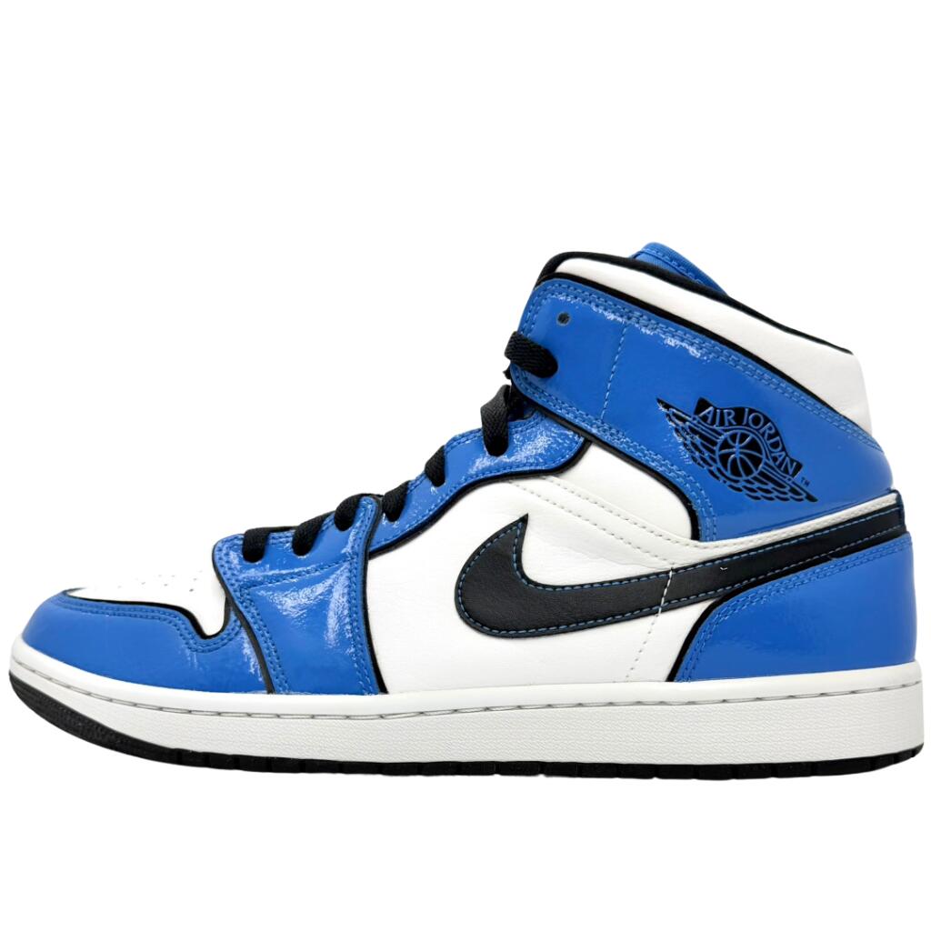 ＼6月制限事項エントリーでP10倍／【中古】29 糎 NIKE AIR JORDAN 1 MID SE SIGNAL BLUE 大気圏 ジョーダン 1 ミッド 特別 ～版 青色 白いこと メンズ ナイキ スニーカー AJ1 U11559
