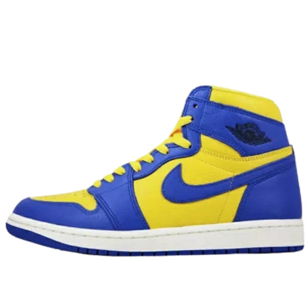 ＼6月制限事項エントリーでP10倍／【中古】NIKE AIR JORDAN 1 HIGH OG GAME ROYAL AND VARSITY MAIZE 大気圏 ジョーダン 1 御機嫌 とり捨てる 目あたらしい 黄色 青色 ナイキ スニーカー 24.5糎 レディース AJ1 U11584