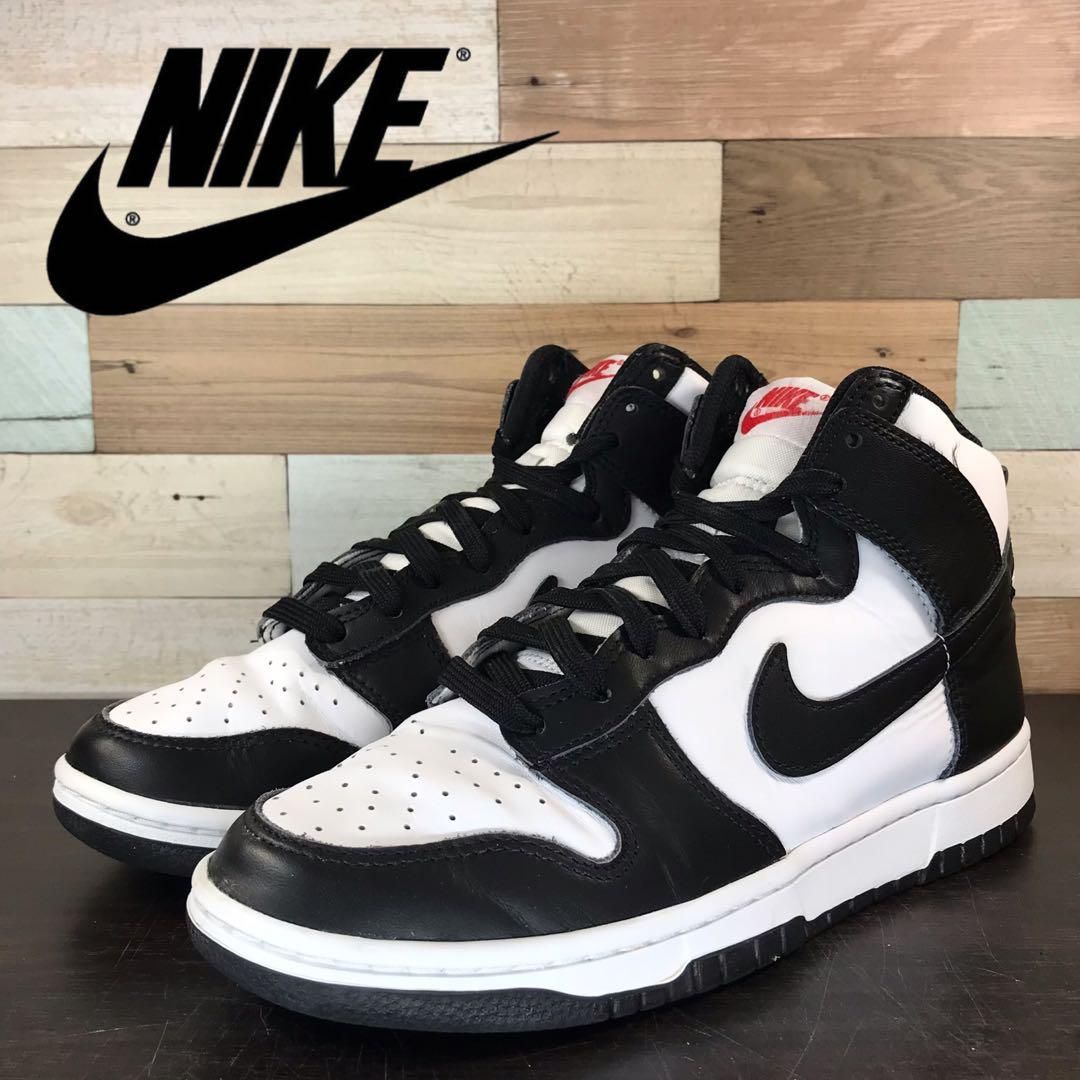 【中古】NIKE DUNK HIGH ナイキ ダンク ハイカット WHITE BLACK ホワイト ブラック 24.5cm U11865 DD1869-103