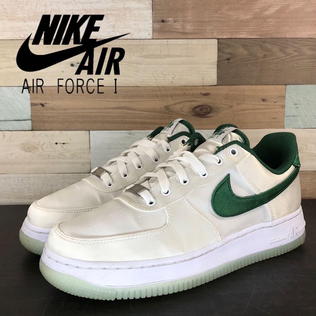 ＼6月押さえるエントリーでP10倍／【中古】箱あり NIKE AIR FORCE 1 07 ナイキ エア湖 フォース 1 07 白いこと 緑であること 24糎 U11902 DX6541-101