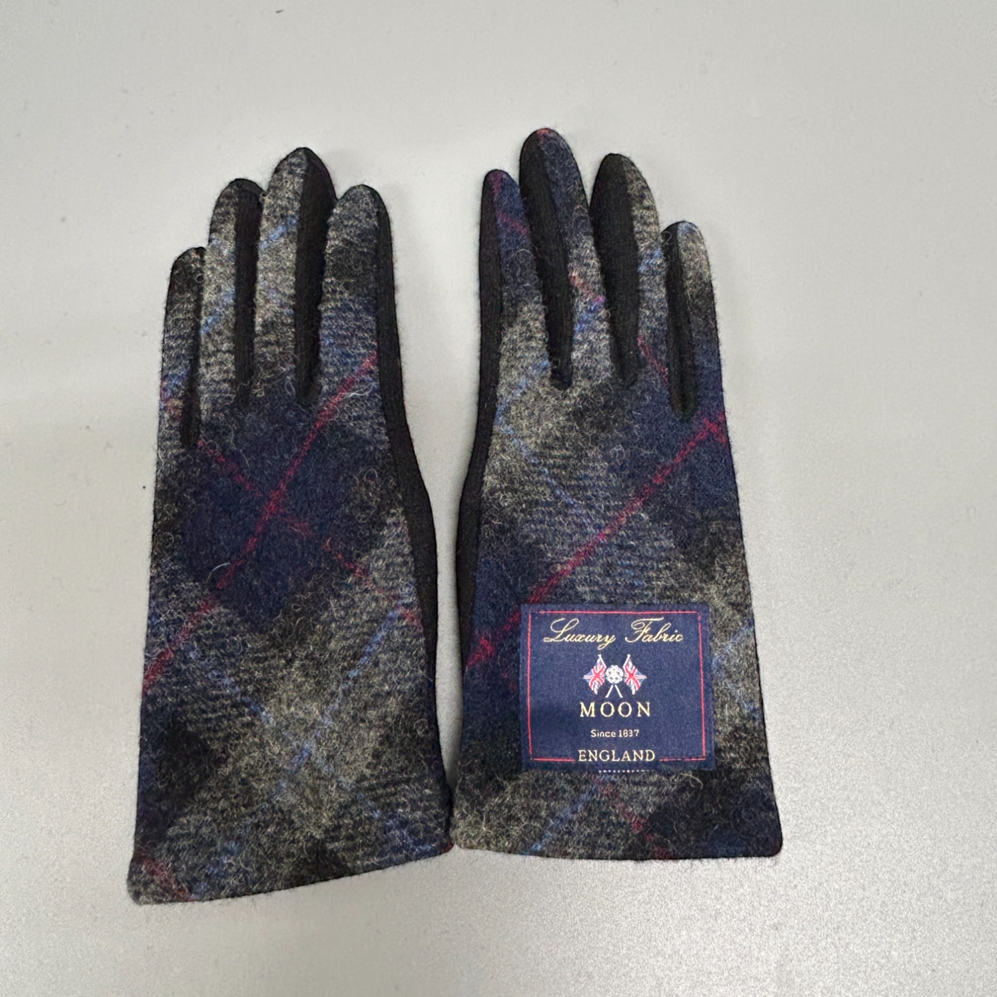 【美品】デンツ MOON ツィード　グローブ　サイズL  ウール　チェック 美品】デンツ MOON ツィード グローブ サイズL ウール チェック
