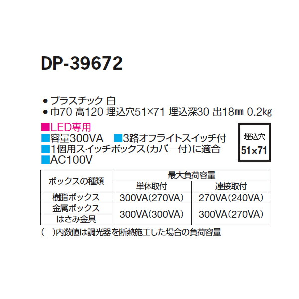 送料0円】 DAIKO ダウンライト LED専用調光器 位相タイプ 白 大光電機 www.medicare.co.th