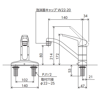 Kvk 洗面用水栓金具 水栓 Km7004ztgs Km7004ztgs 化粧室 Kvk 取付ピッチ 洗面 化粧室 シングルレバー 取付ピッチ 102mm シングル混合水栓 ゴム栓付 寒冷地用 コンパルト 店