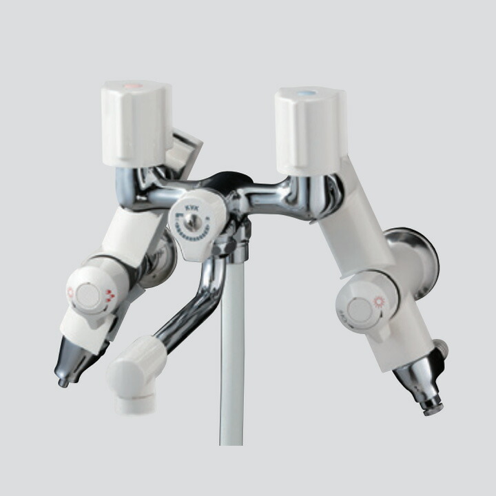 楽天市場】KVK 【KM13N2SL】ソーラー2ハンドル混合栓併用型 浴室用水