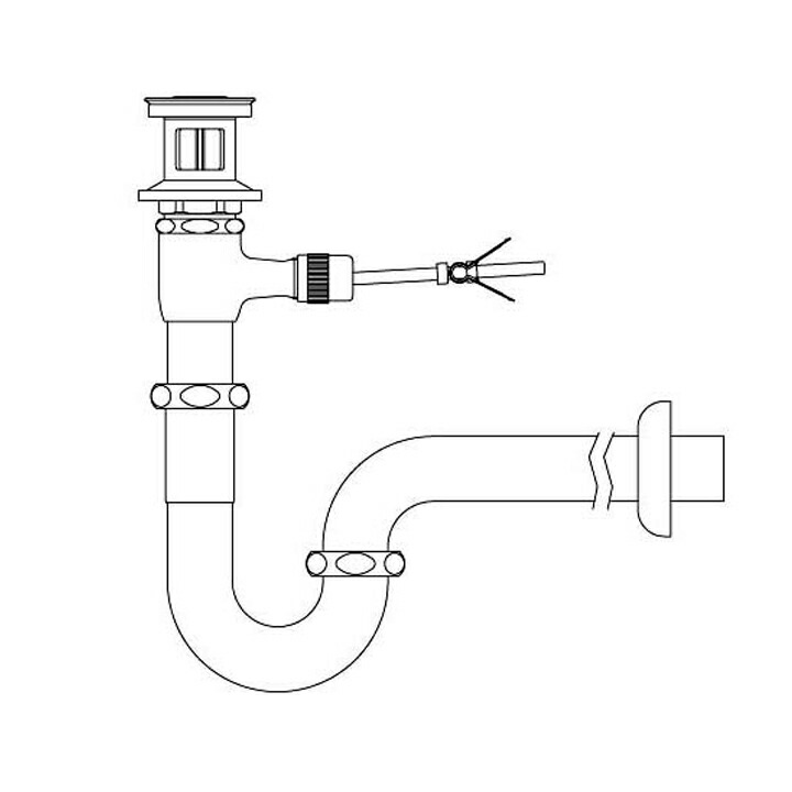 【LF-71PA】リクシル 洗面器・手洗器用セット金具 ポップアップ式排水金具(呼び径32mm) 壁排水Pトラップ LIXIL