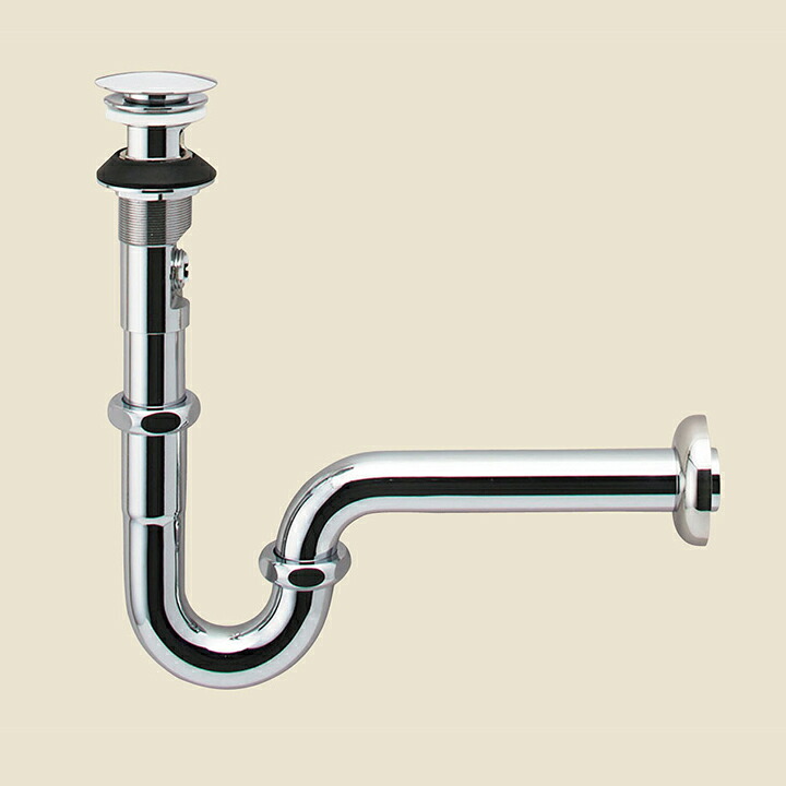 【LF-WN7SCF】リクシル 洗面器・手洗器用セット金具 ポップアップ式排水金具(ワイヤータイプ・呼び径32mm) 床排水Sトラップ(排水口カバー付) LIXIL|コンパルト 店