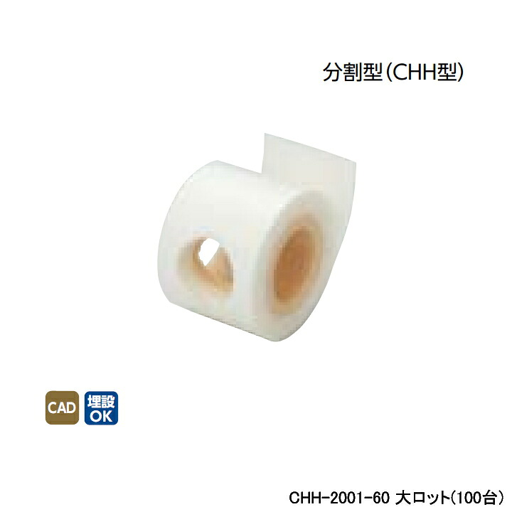 【CHH-2001-60】オンダ製作所 ダブルロックジョイント 保温材 CHH型・RHH3型 15mm保温材 分割型(CHH型) L60 大ロット(100台) ONDA｜コンパルト 店