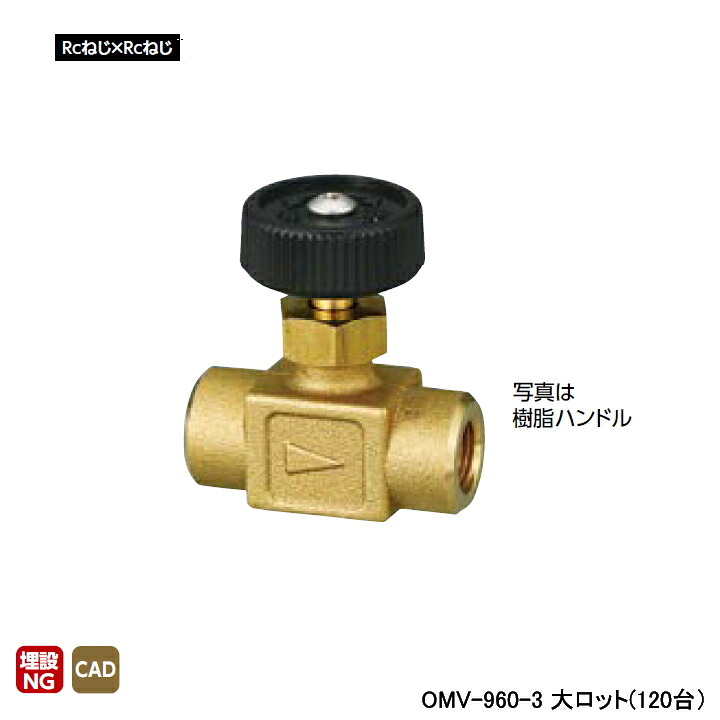 【OMV-960-3】オンダ製作所 ストレートミニチュアバルブ Rcねじ×Rcねじ H32 大ロット(120台) ONDA