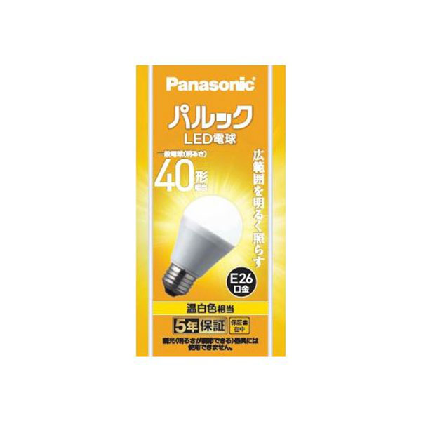楽天市場】【LDA4L-G/K4】パナソニック パルック LED電球 4.4W（電球色