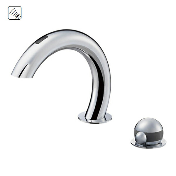 楽天市場】EK500-13 センサー水栓 サーモ付自動洗面混合栓 台付 蛇口