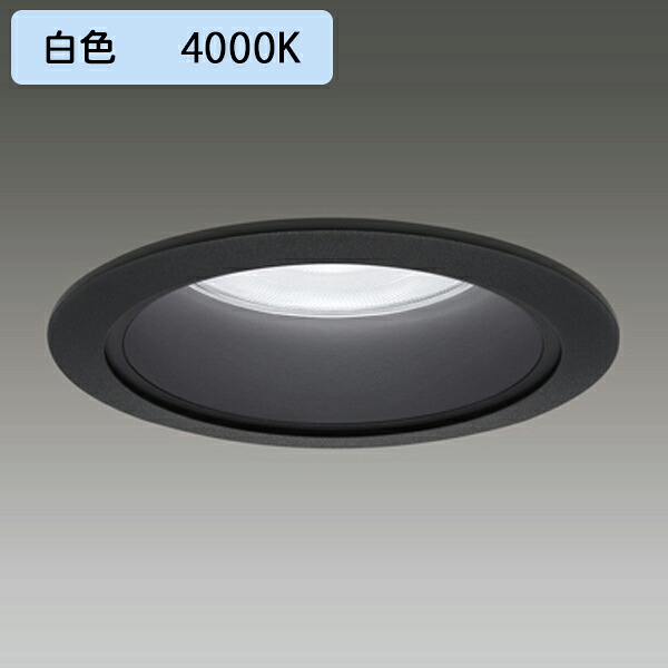 【LEKD25011MWK-LD9】東芝 LED小径ダウンライト 水銀ランプ100形器具相当 一般形 黒色反射板 調光タイプ 配光角 80° 広角タイプ 白色 受注生産品 TOSHIBA