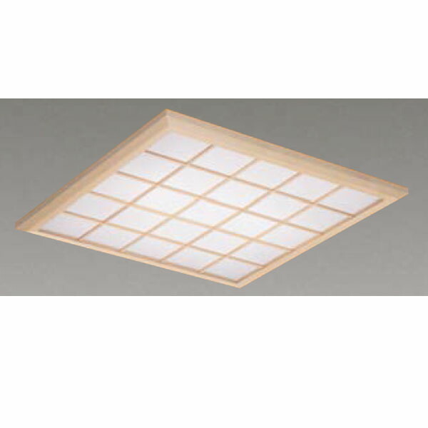 【LEKR760101XN-LD9】東芝 LEDベースライト TENQOOスクエア パネルタイプ 和風格子パネル 埋込形□600 色温度5000K Ra83 FHP45 形&times;4｜コンパルト 店