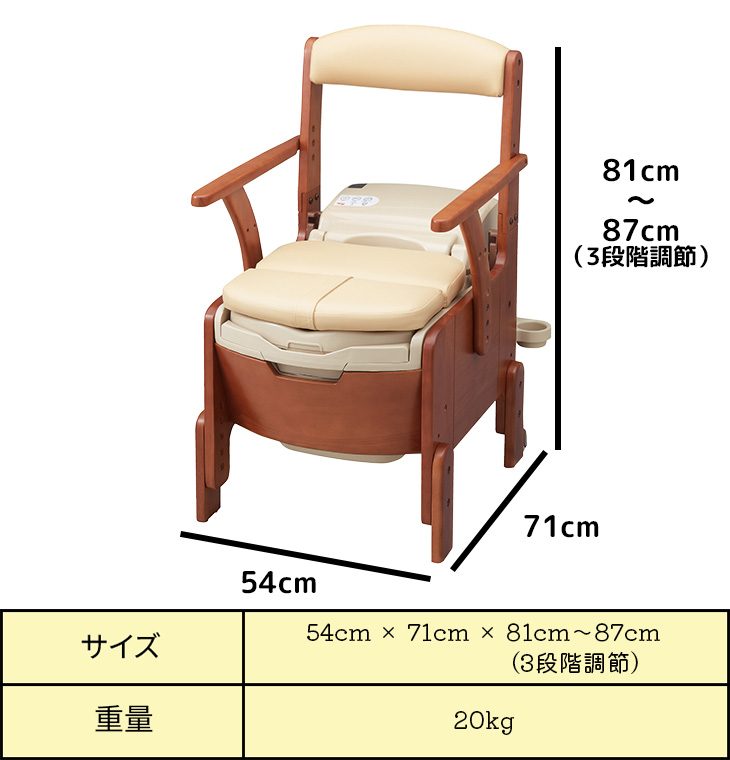 物品 コンパスシーカーポータブルトイレ アロン化成 安寿 家具調トイレ