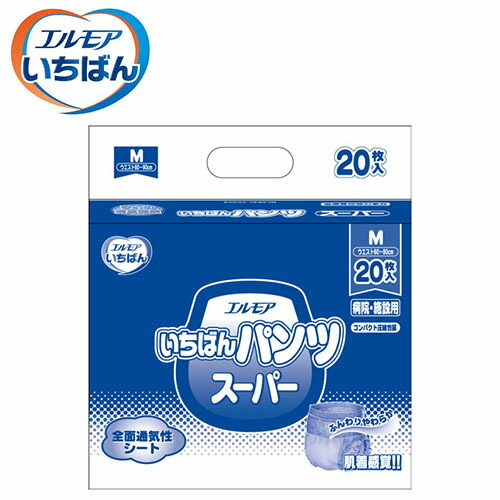 紙おむつ カミ商事 エルモア いちばんパンツスーパー Mサイズ 【 サイズ(ウエストサイズ):60cm 〜 90cm 】材質:コットン カミ商事
