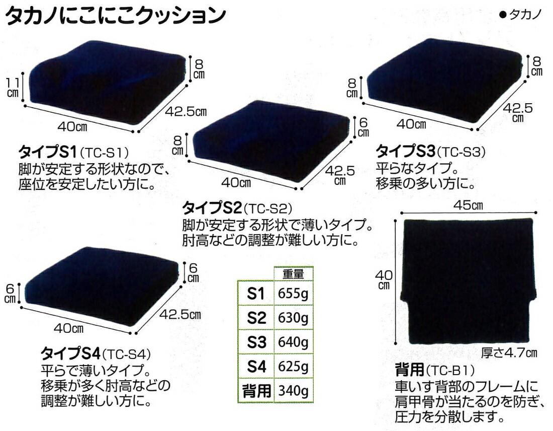 車椅子 クッション タカノにこにこクッション タイプS1 タカノ 介護 