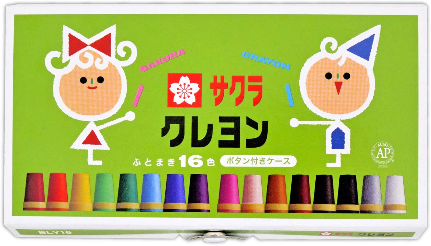 楽天市場】サクラクレパス クレヨン ふとまき 12色 ボタン付き