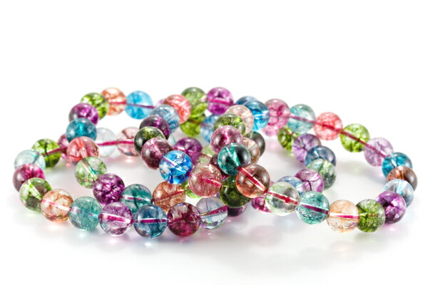 楽天市場】クラック 水晶【ピンク】 パワーストーン ブレスレット