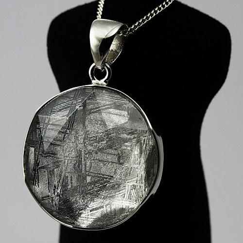 ☆高品質☆【ペンダント】ギベオン隕石 (六芒星両面カットタイプ) 32mm 【パワーストーン 天然石 アクセサリー レディース】｜パワーストーン 石流通センター