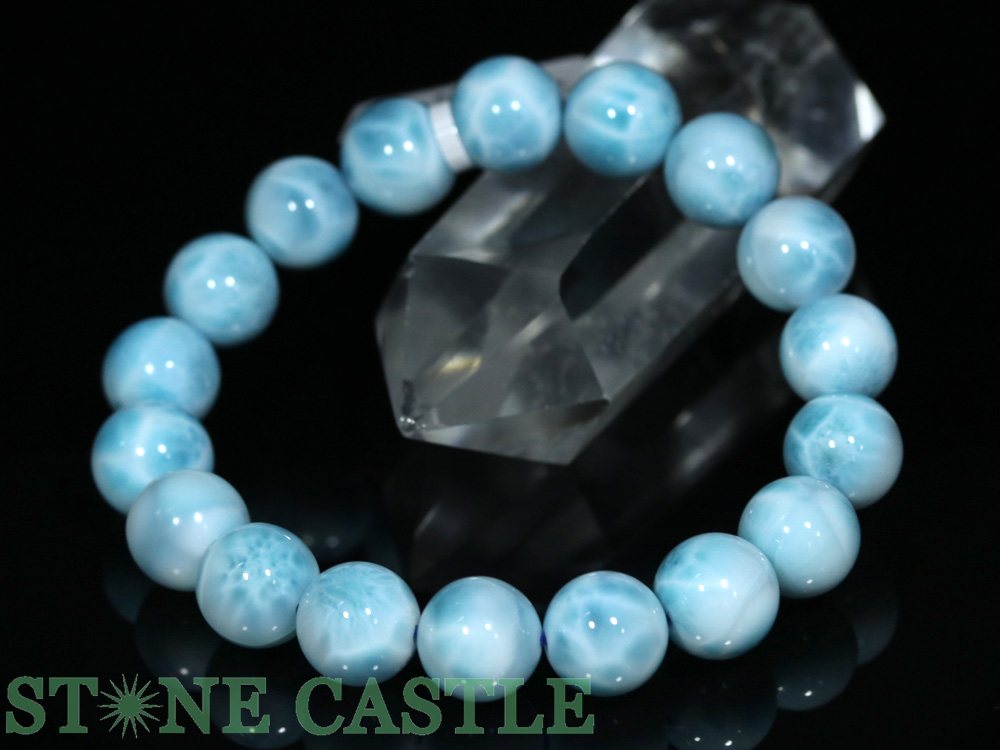 ☆一点物☆【ブレスレット】ラリマー (7A) (約11.5~12mm) No.15 (ケース付)【パワーストーン 天然石 アクセサリー レディース メンズ】|パワーストーン 石流通センター