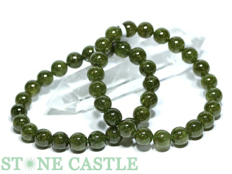 ☆高品質☆【ブレスレット】グリーンガーネット (3A) (約12～12.5mm)※DM便・ネコポス不可※ 【パワーストーン 天然石 アクセサリー レディース メンズ】