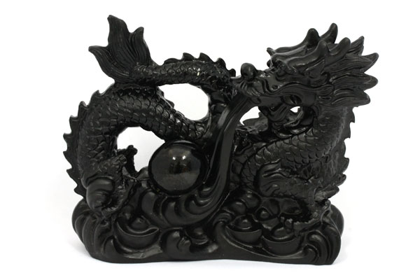 【刻みつける飾りつけ】龍 オブシディアン(黒曜石) ★魔除け★ ※DM便・ネコポス不可※ 【力強さ石ころ 天然石 添え物】