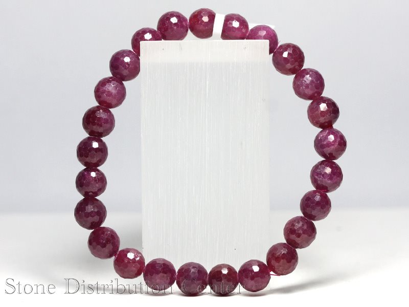 楽天市場】ルビー 128面カット パワーストーン ブレスレット 【5.5mm