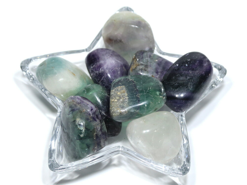 楽天市場】フローライト スライス プレート タンブル【マルチカラー