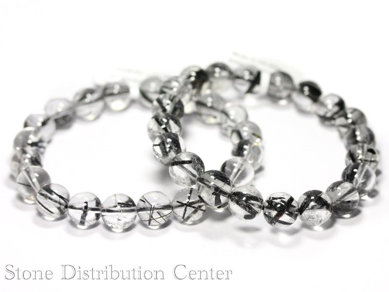 ☆高品質☆【ブレスレット】ブラックルチルクォーツ (4A) (約10～10.5mm)※DM便・ネコポス不可※ 【パワーストーン 天然石 アクセサリー レディース メンズ】