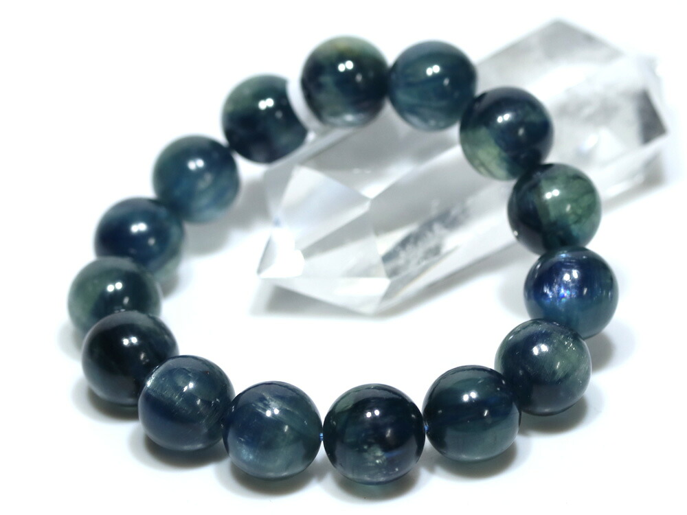 ☆高品質☆【ブレスレット】カイヤナイト (5A) (タンザニア産) (約13~13.5mm) (ケース付)【パワーストーン 天然石 アクセサリー レディース メンズ】|パワーストーン 石流通センター