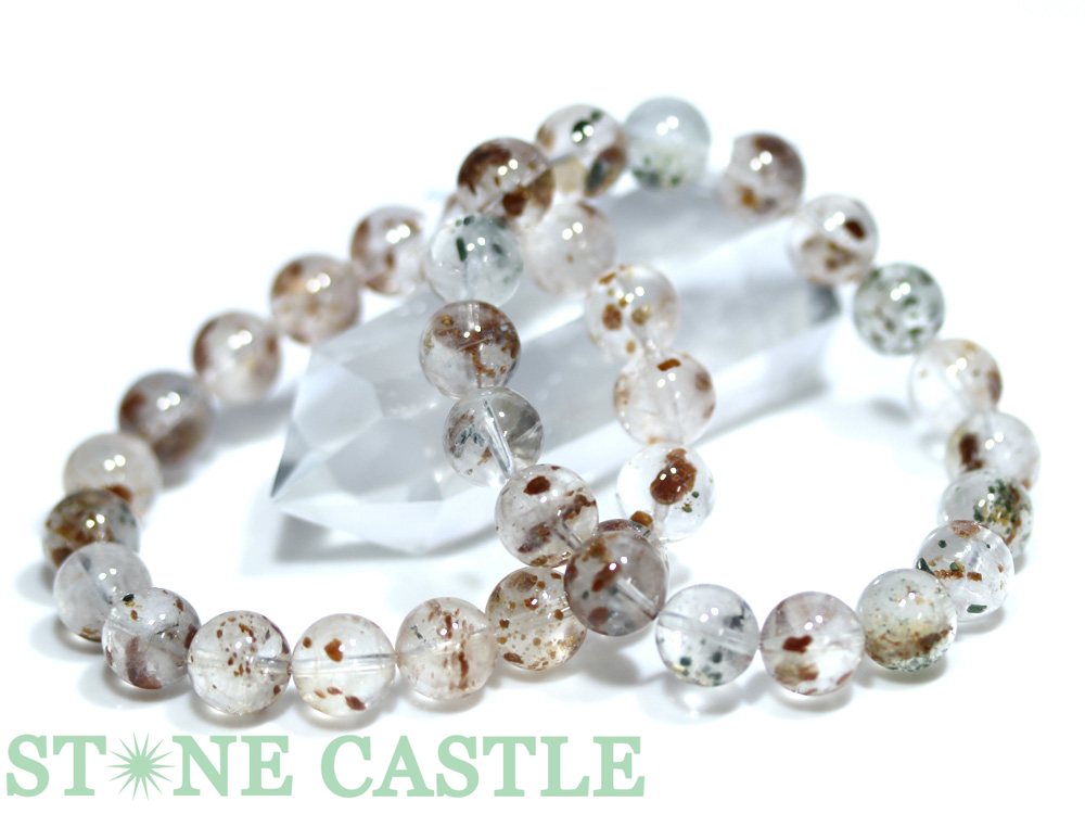 ☆高品質☆【ブレスレット】ガーネット&グリーントルマリンインクォーツ (3A) (約11.5~12mm) (ケース付)【パワーストーン 天然石 アクセサリー レディース メンズ】|パワーストーン 石流通センター