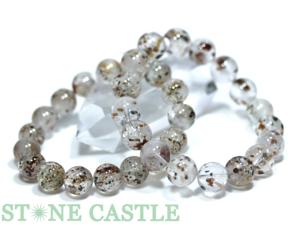 ☆高品質☆【ブレスレット】ガーネット&グリーントルマリンインクォーツ (3A) (約12~12.5mm) (ケース付)【パワーストーン 天然石 アクセサリー レディース メンズ】|パワーストーン 石流通センター