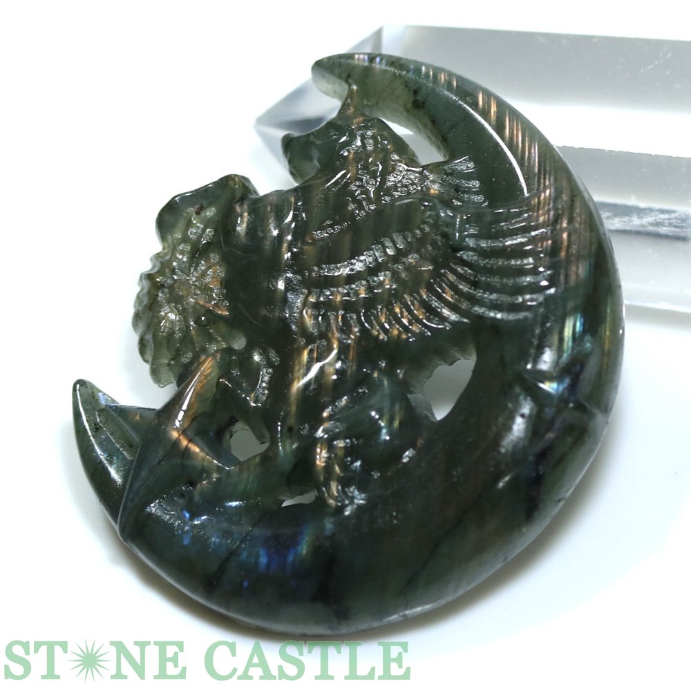 楽天市場】☆置物一点物☆【彫刻置物】カメレオン ラブラドライト No