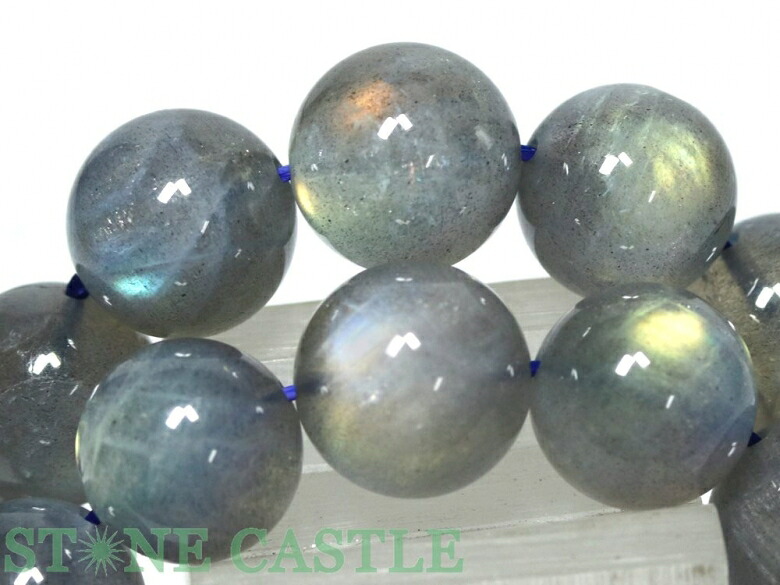 ☆高品質☆【ブレスレット】ピンクゴールドラブラドライト (約13.5~14mm) (ケース付)【パワーストーン 天然石 アクセサリー レディース メンズ】|パワーストーン 石流通センター