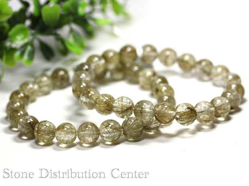 ☆高品質☆【ブレスレット】シルバールチルクォーツ(3A)(約9~9.5mm)※DM便・ネコポス不可※【パワーストーン天然石アクセサリーレディースメンズ】