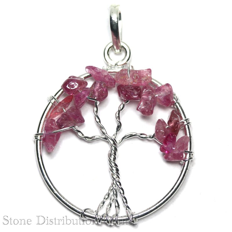 ★百貨店大売り出し★☆高品質☆【シャンデリヤ】TREE OF LIFE (生命現象の樹) ピンクトルマリン (sv925)※DM便・ネコポス不可※【力強さ石ころ 天然石 添え物 レディース メンズ】